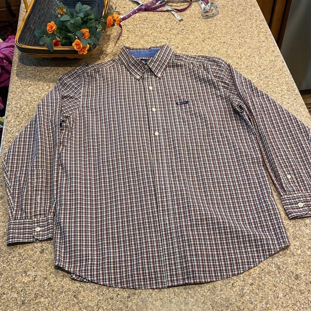 Chaps Long Sleeve Button Down Shirt Large Easy Care - Picture 6 of 13